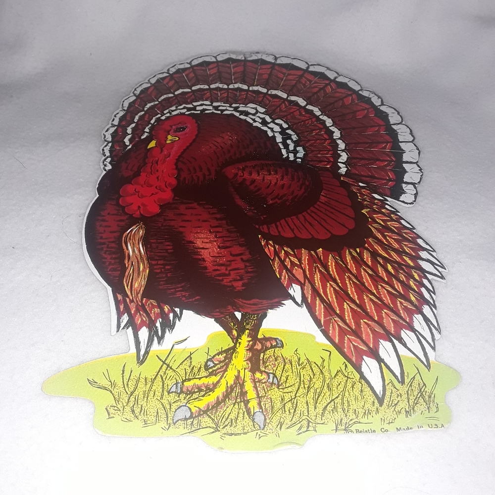 Beistle Thanksgiving Decoration Turkey Vintage Cut Out